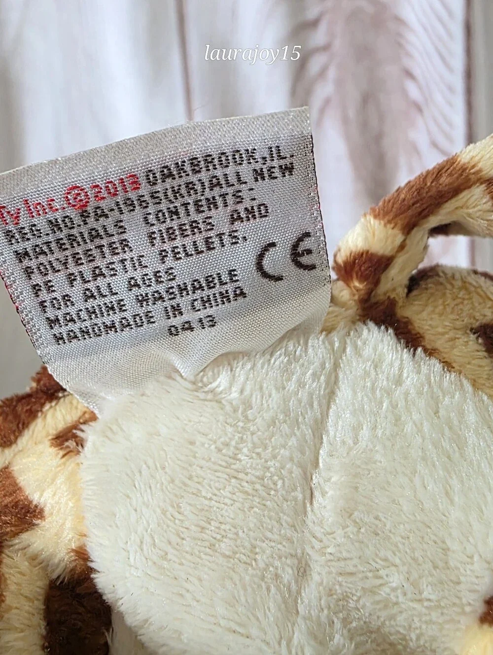 TY Pluffies Tiptop Giraffe Plush Stuffed Toy TyLux 9 Inch 2013